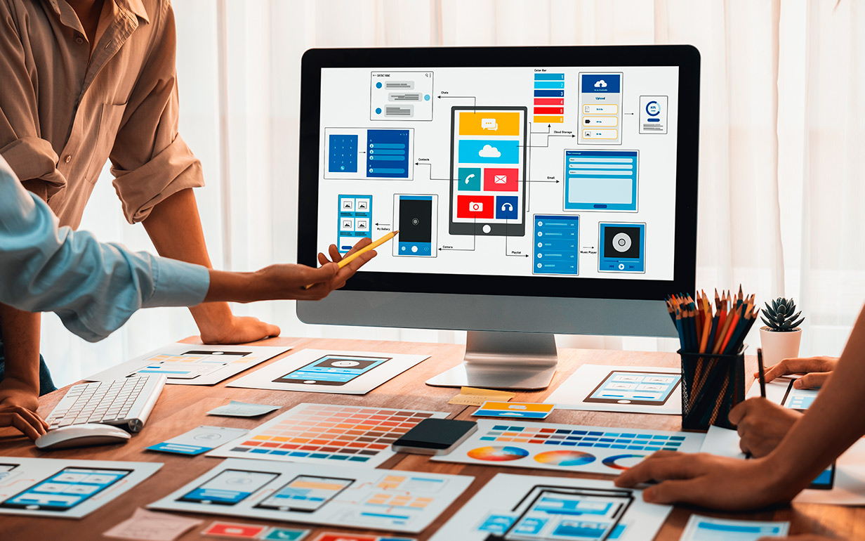 Software development team designing digital applications in Singapore