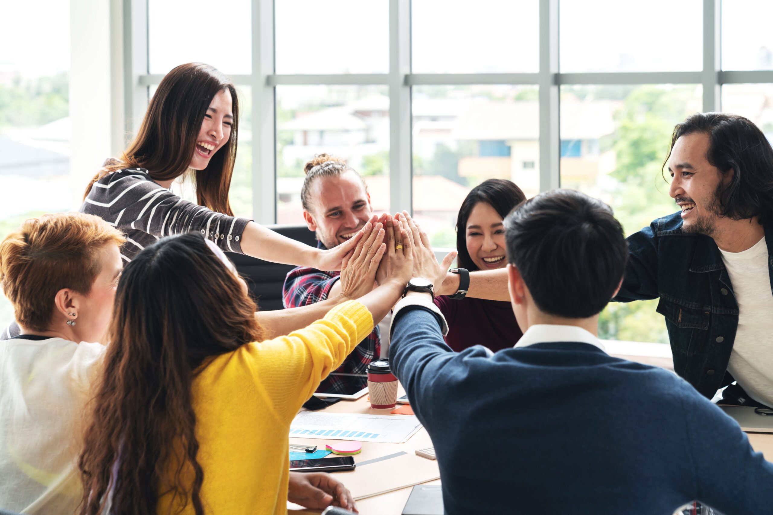 HR professionals collaborating during a business strategy meeting in Singapore