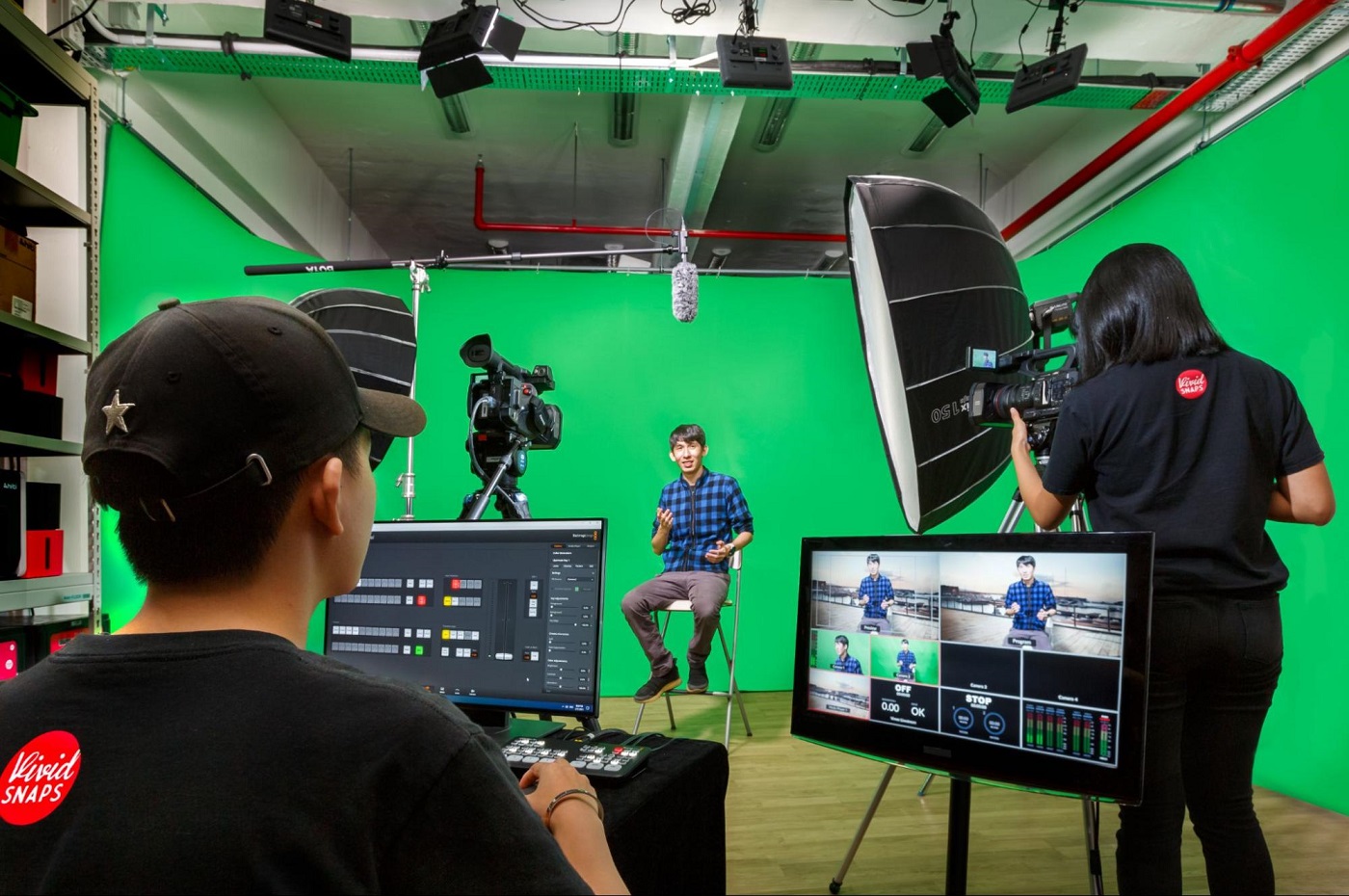 Best Video Production Companies Singapore using a green screen studio