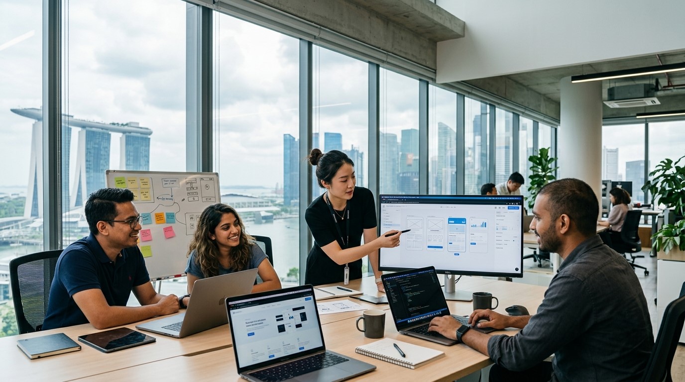 Web design companies Singapore team planning digital website solutions