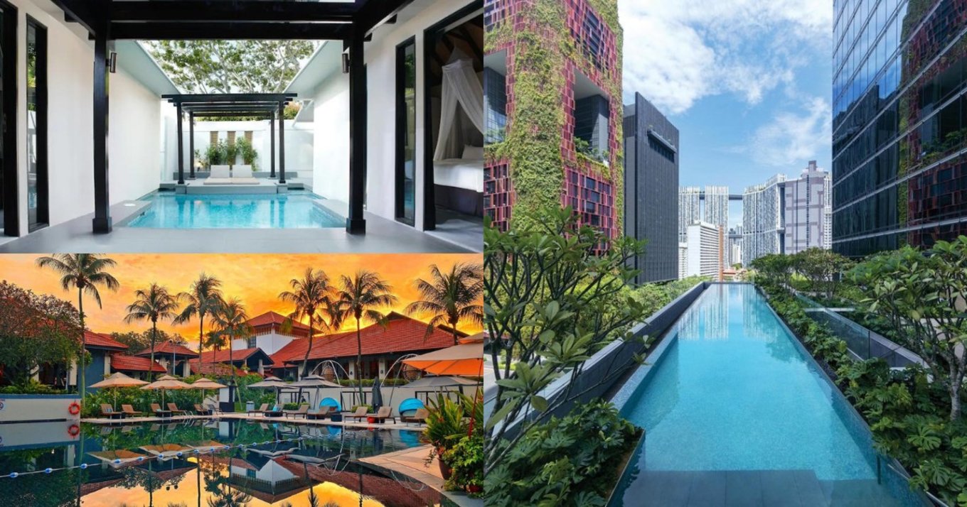 Luxury hotel resort featuring swimming pool and modern facilities in Singapore
