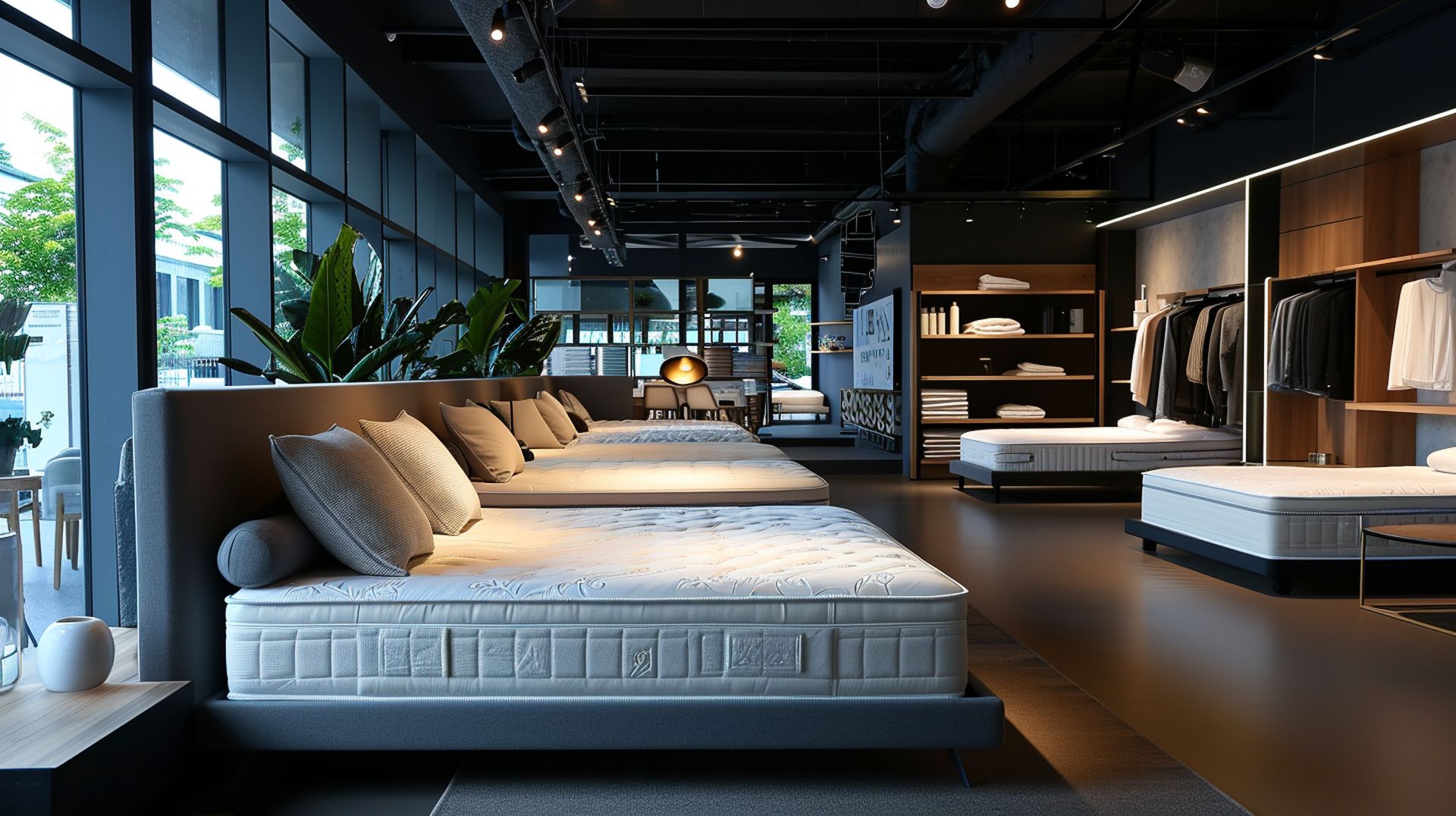 Premium mattress display in a luxury Singapore showroom