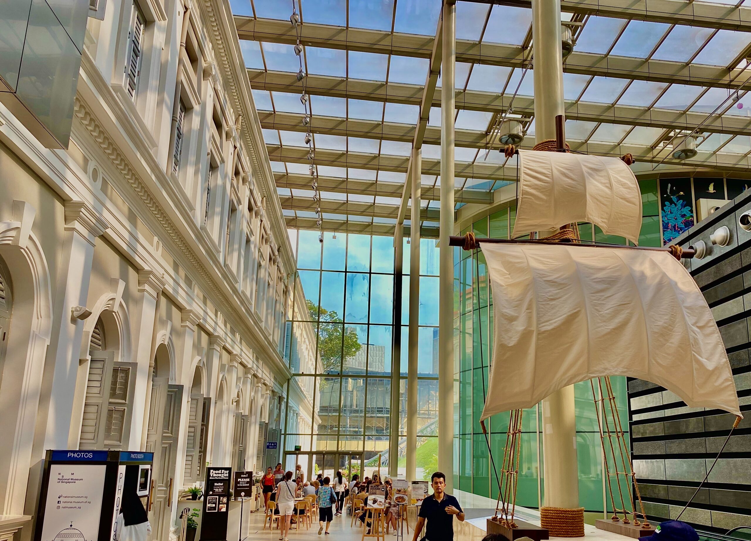 National Gallery Singapore interior with modern art exhibits